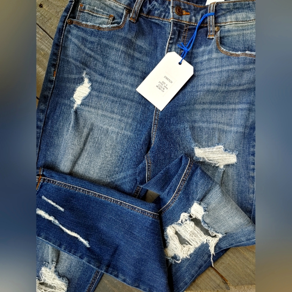 Eunina Jeans Los Angeles -distressed skinny ankle jeans size 9